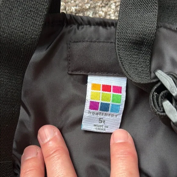 Kids Black Snow Pants - Picture 2 of 6